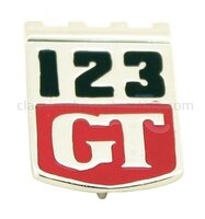 Emblem "123 GT" Kotflügel
