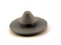 Gummiknap torpedofilt grå