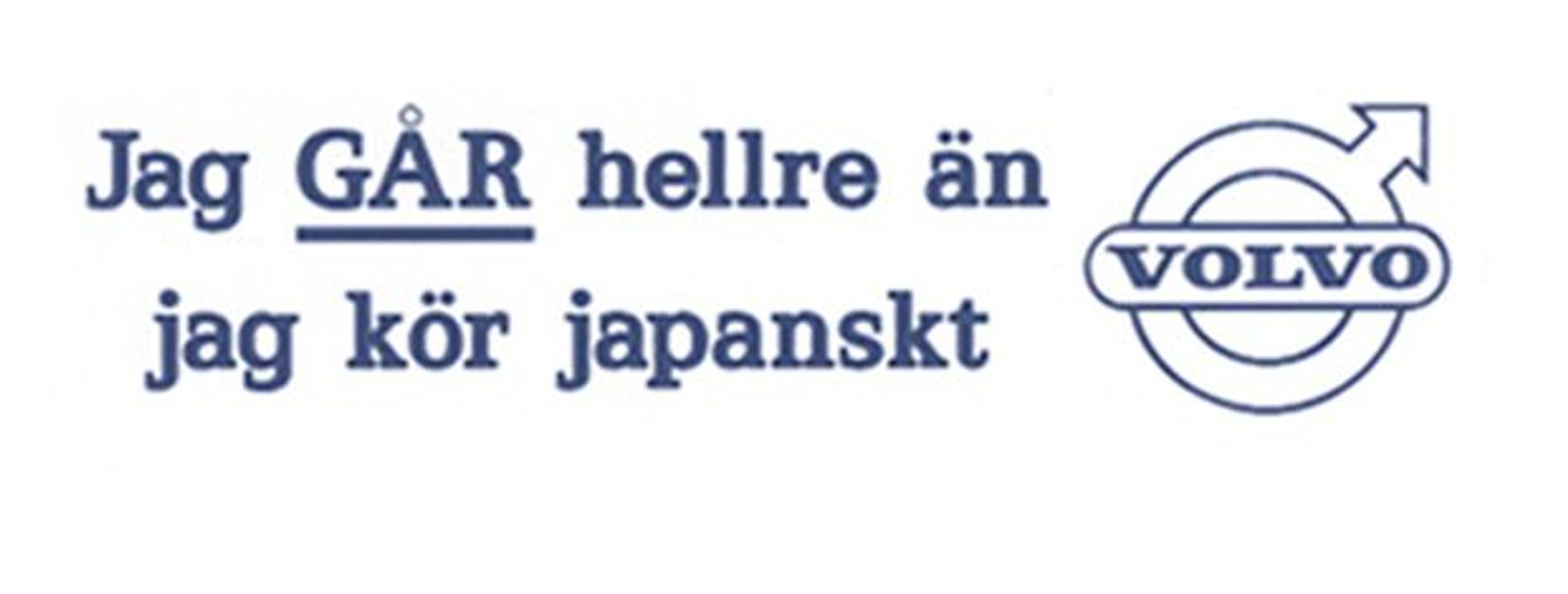 Decal "Jag GÅR hellre än..."