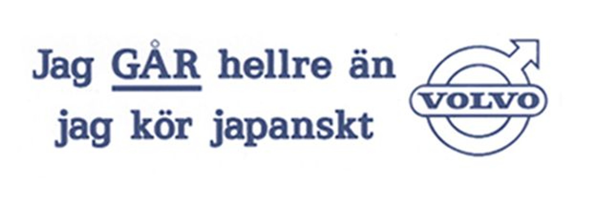 Decal "Jag GÅR hellre än..."