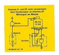 Aufkleber Laderelais 12V