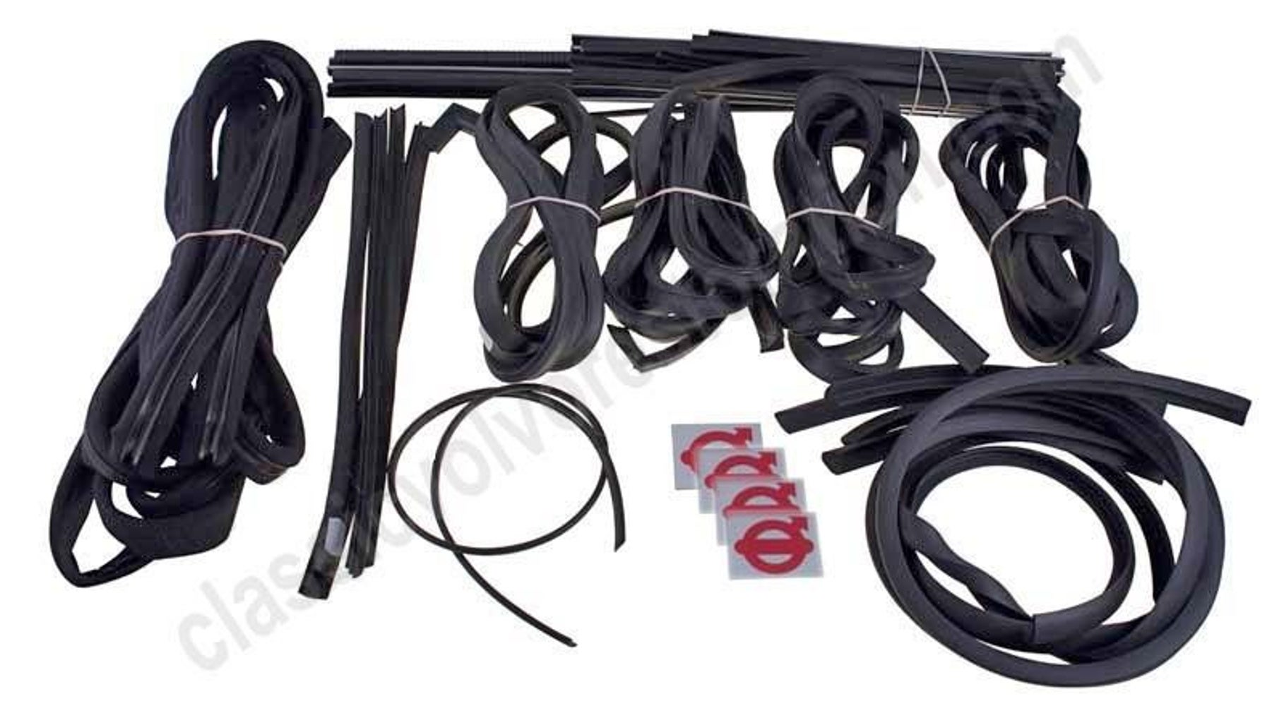 Gummi och styrlistsats 220 med textillister