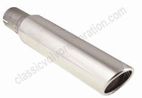 Eindpijp recht sport roestvrij