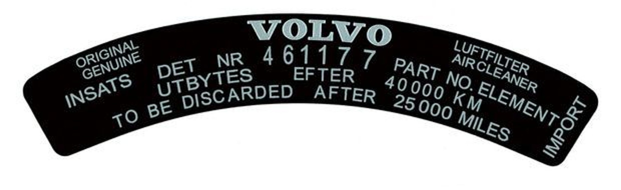 Decal Luftfilter B30 72-75 (461177)