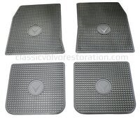 Fußmattensatz Gummi grau