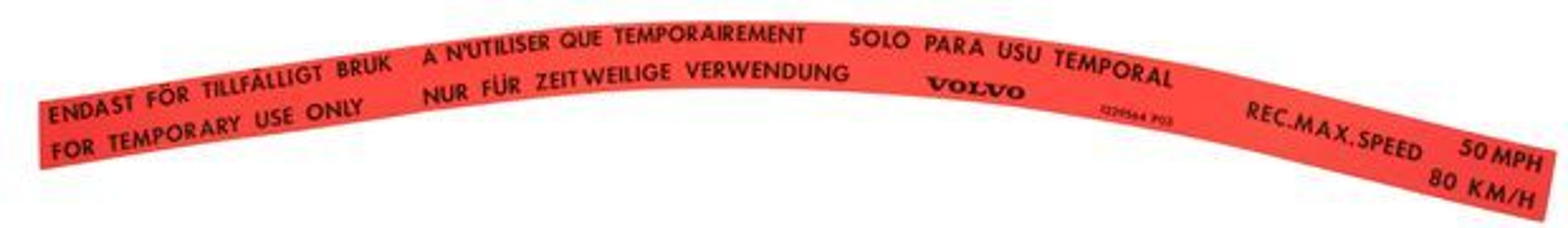 Décalcomanie roue de secours