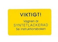 Aufkleber Lack Volvo-Warnung