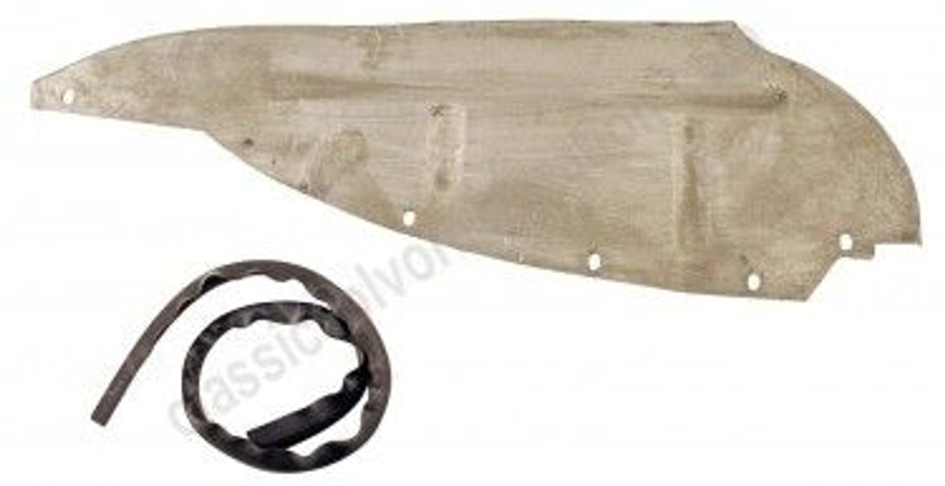 Stænkplade venstre m/liste