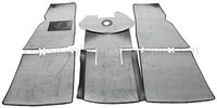 Fußmattensatz grau Textil