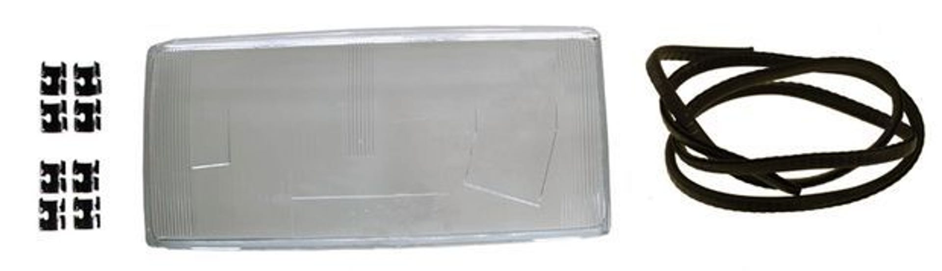 Phare avant gauche en verre pour Volvo 740 et 760 (1982-1989).