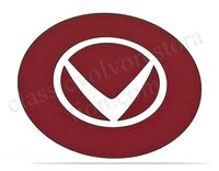 Aufkleber rot V, Nabenkappe