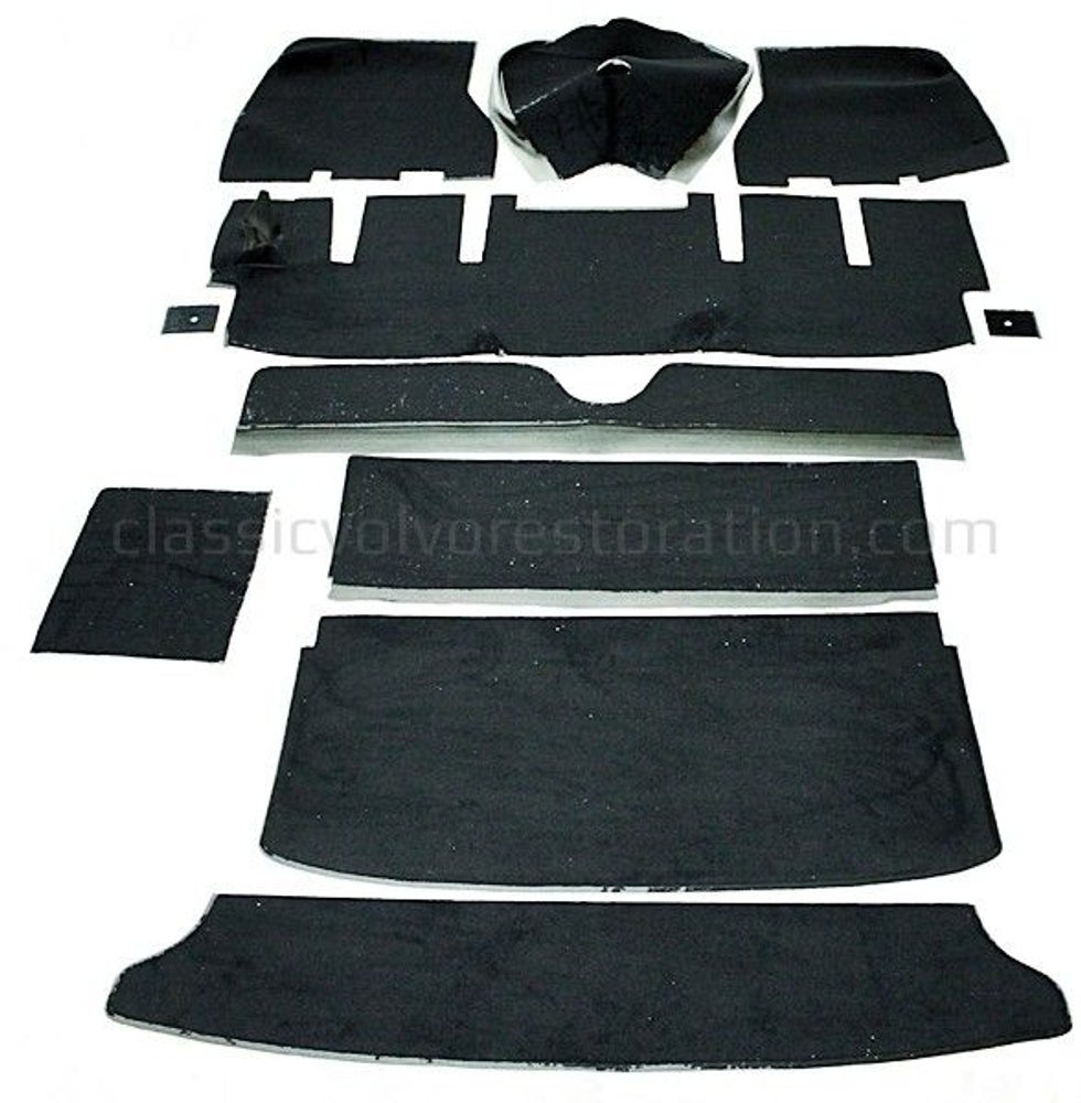 Måttesæt sort tekstil