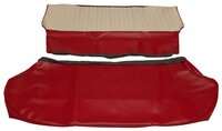 Bezug Rücksitz US rot/beige