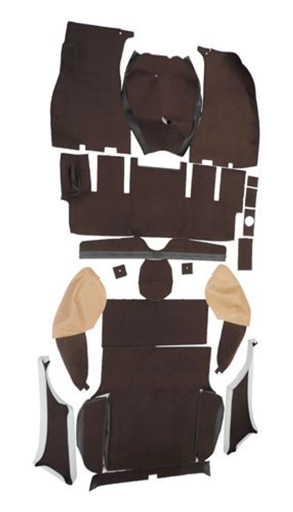 Floor mat set 1800 ES brown/gold