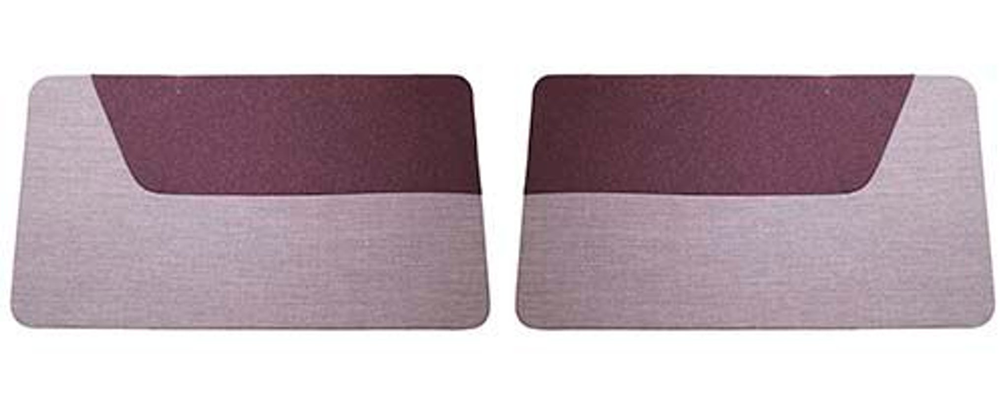 Dørpanel rød/grå helstof