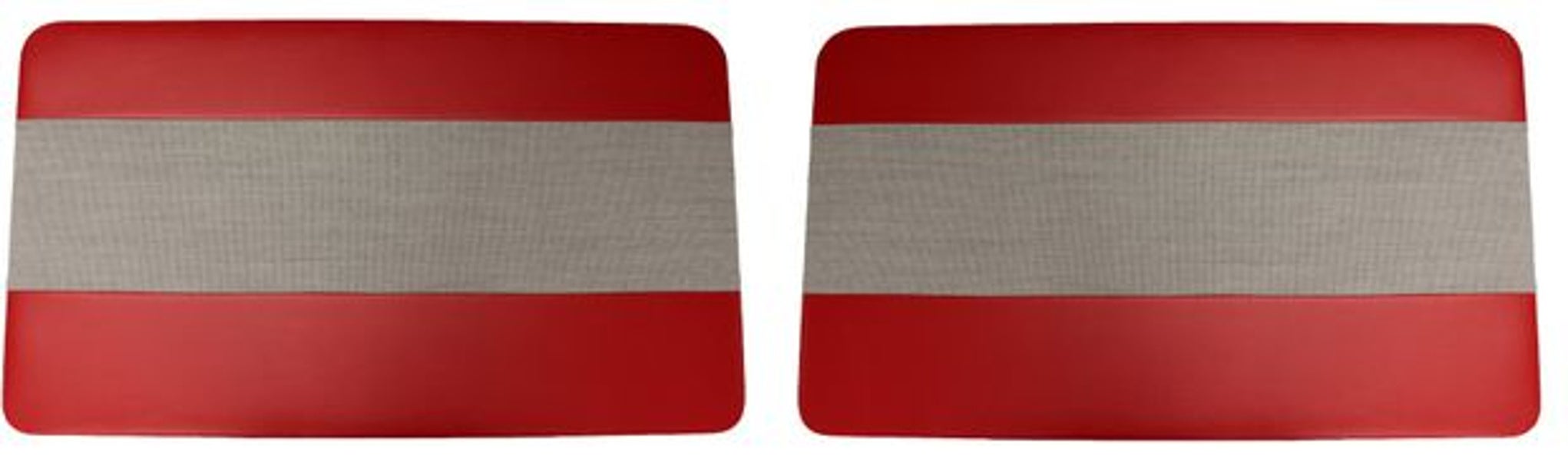 Dørpanel Favorit rød/grå