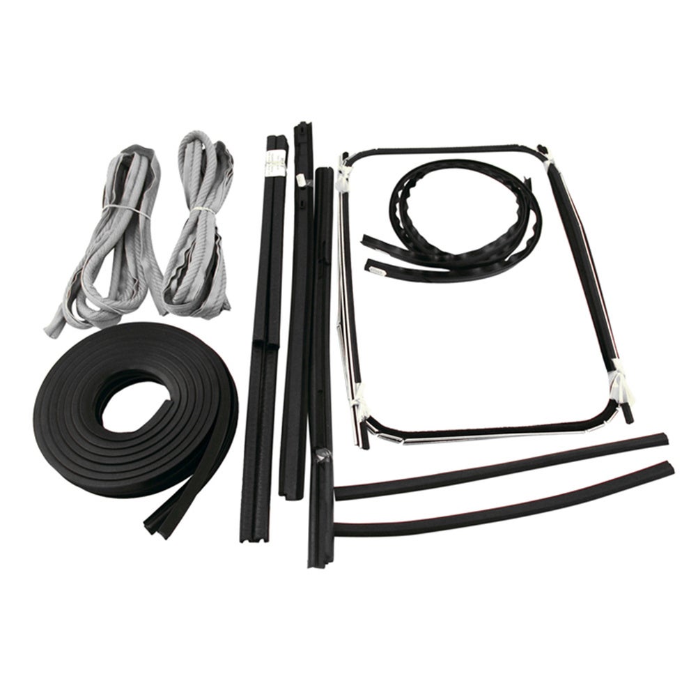 Kit de joints et baguettes de guidage avec baguette textile grise