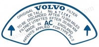 Aufkleber Luftfilter Volvo B18B