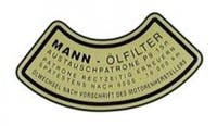 Aufkleber Ölfilter Mann B4B