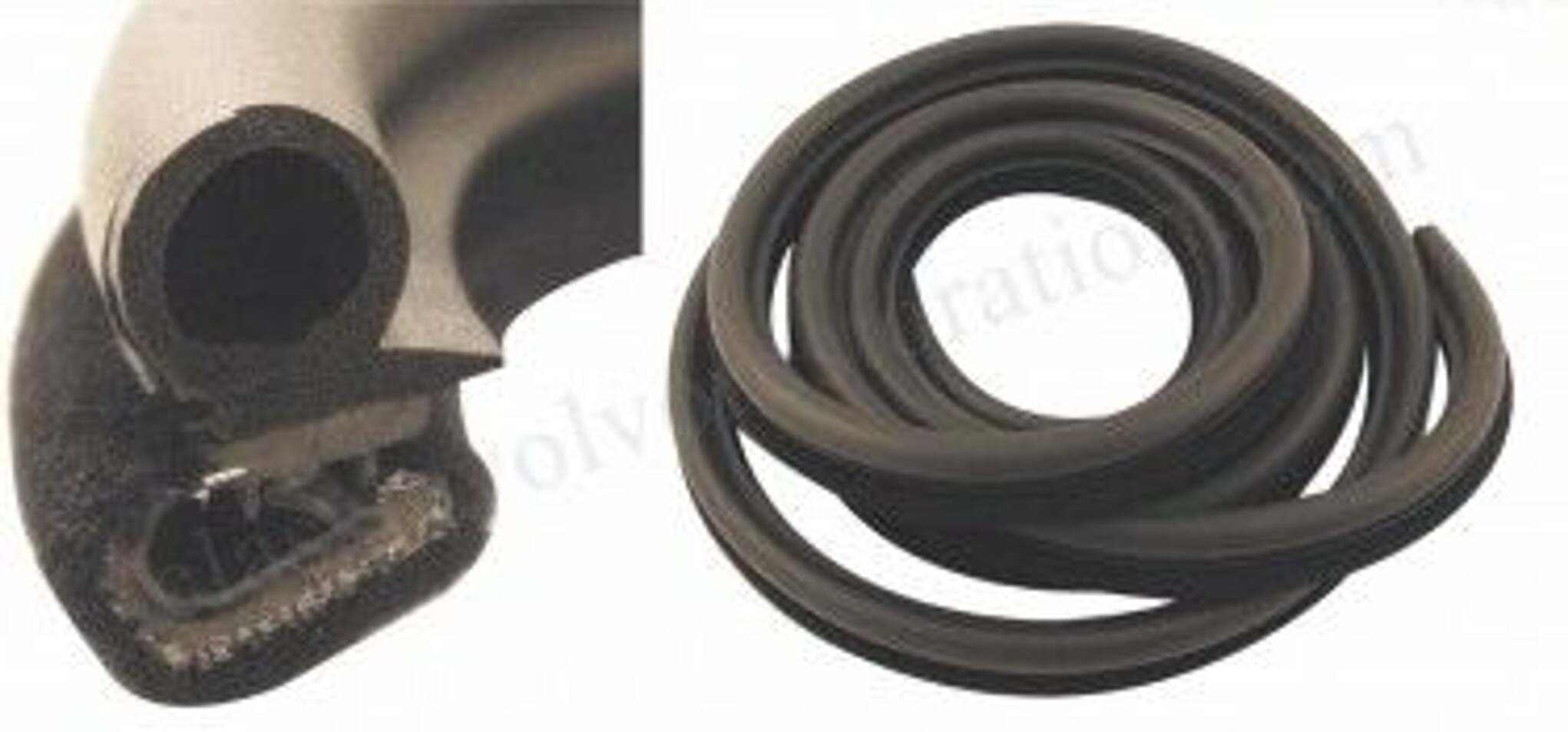 Gummiliste dørgang m/filt