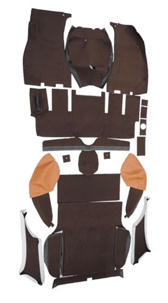 Måttesæt 1800 ES brun tekstil