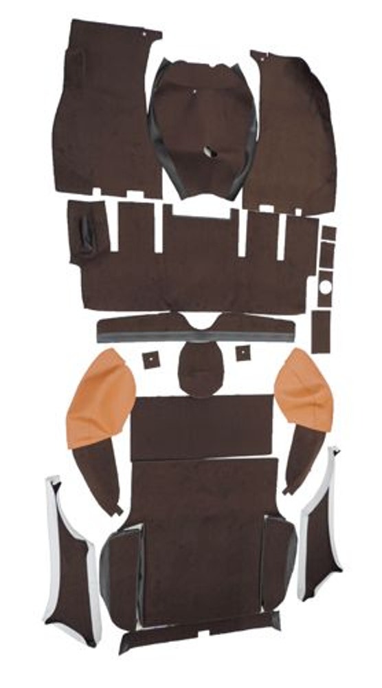 Måttesæt 1800 ES brun tekstil