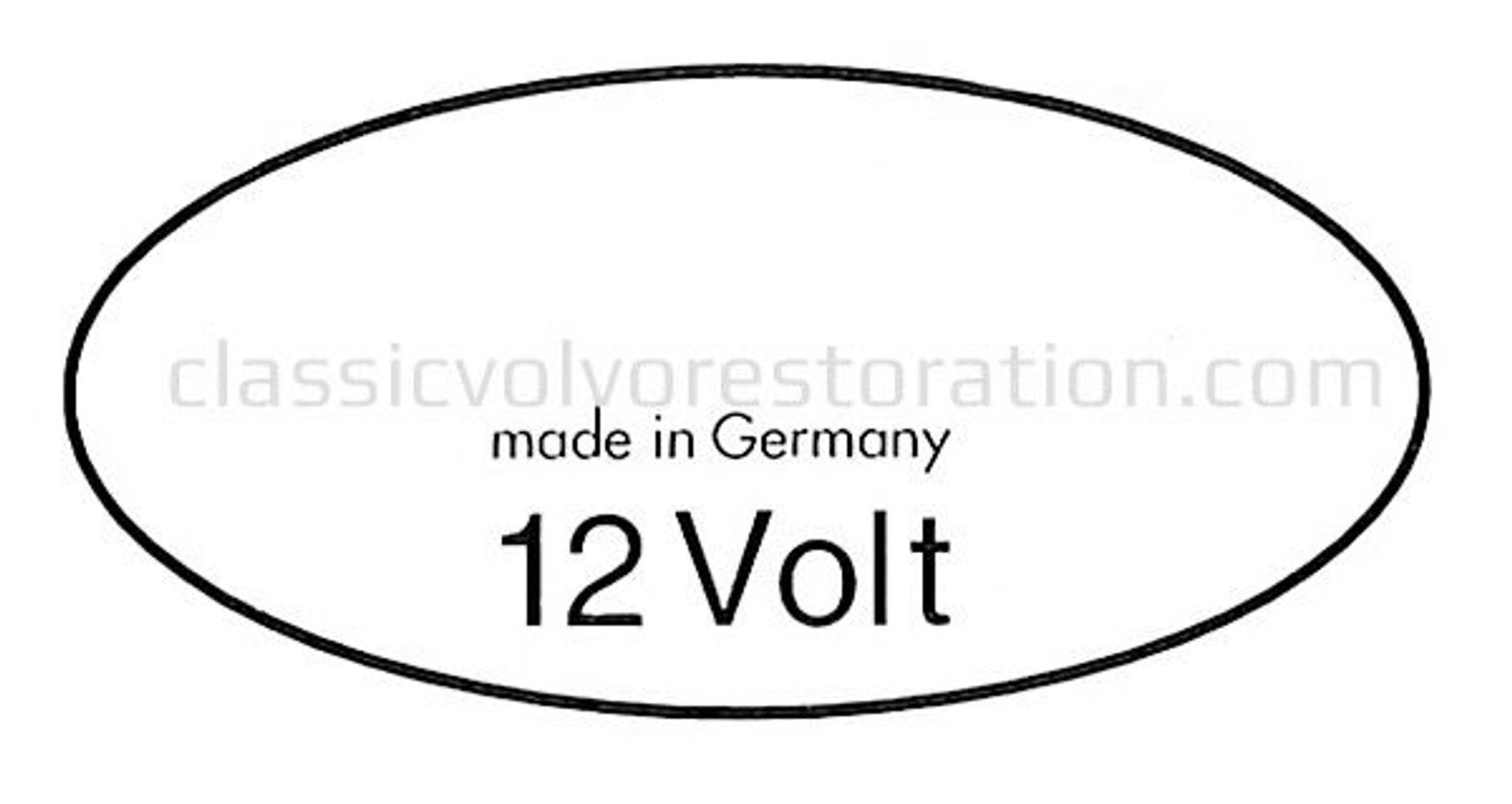 Mærkat tændspole 12V hvid