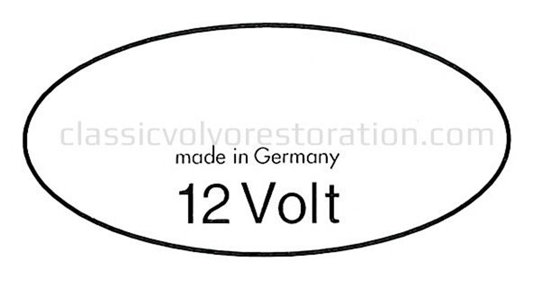 Mærkat tændspole 12V hvid