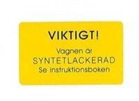 Aufkleber Lack Volvo-Warnung