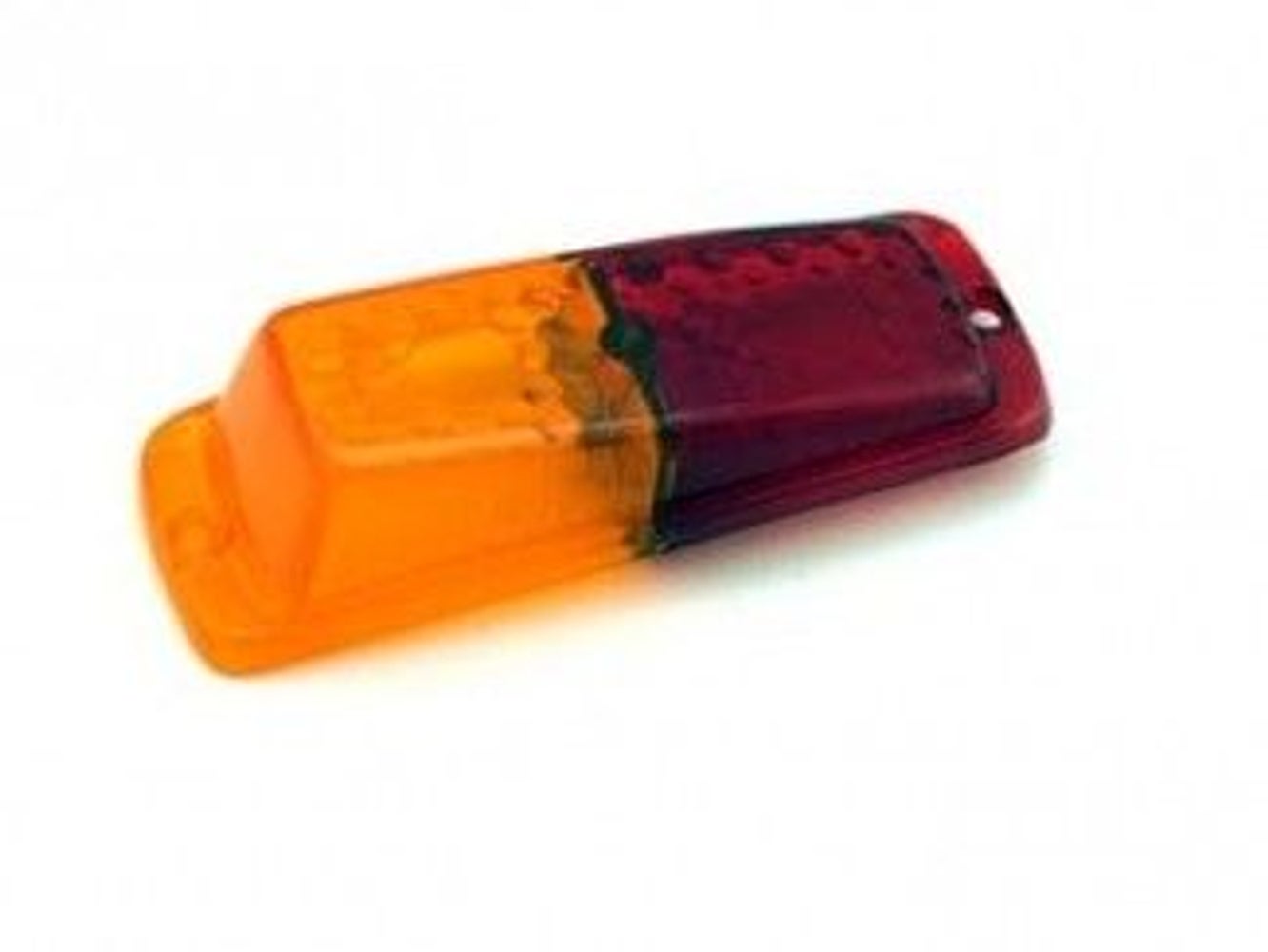 Baglygeglas rød/gul