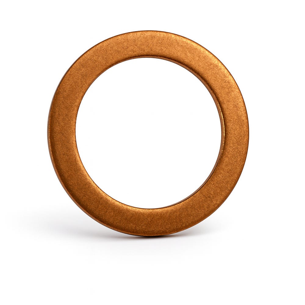 Kuparialuslevy 13,3x18,7x1,25 mm Volvo PV444, PV544, Duett, Amazon, Amazon Kombi -malleihin — bild 2 av 2