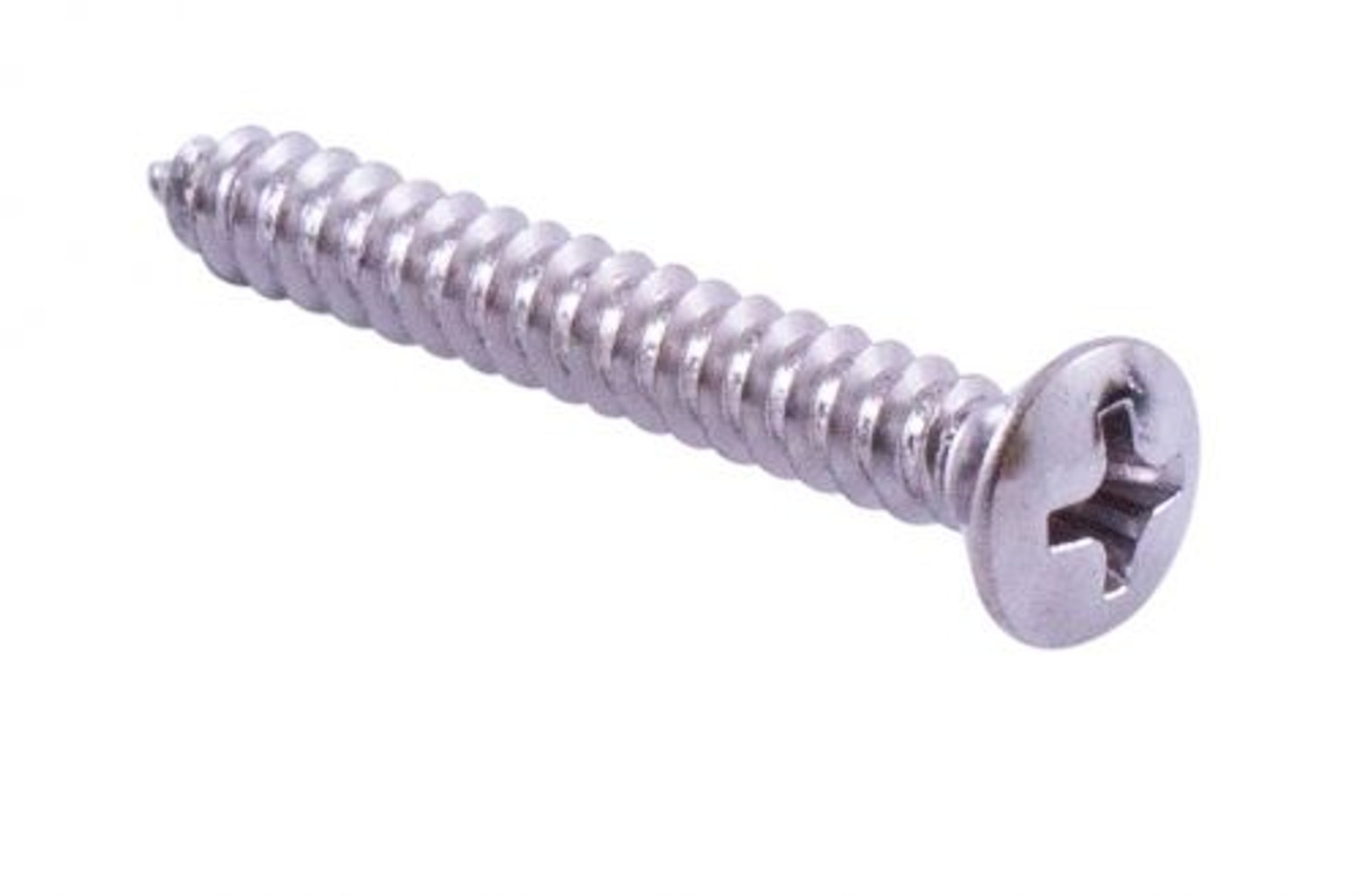 Skrue Phillips #8 x 1-1/4" kromet