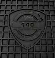 Mattenset accessoire zwart rubber