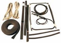 Kit de joints et baguettes de guidage avec baguette textile grise