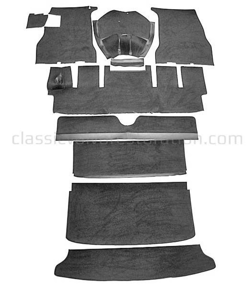 Måttesæt sort tekstil