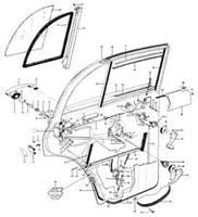 Exterior door handle for Volvo Amazon, Amazon Kombi, left — bild 2 av 2