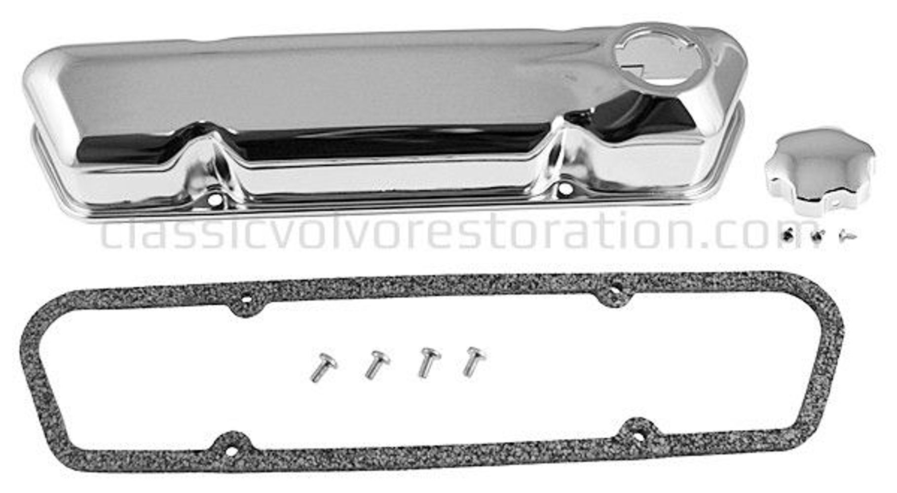 Ventildekselsett B18/B20 krom