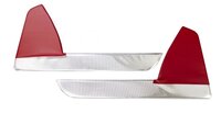 Türverkleidung unten rot/silber
