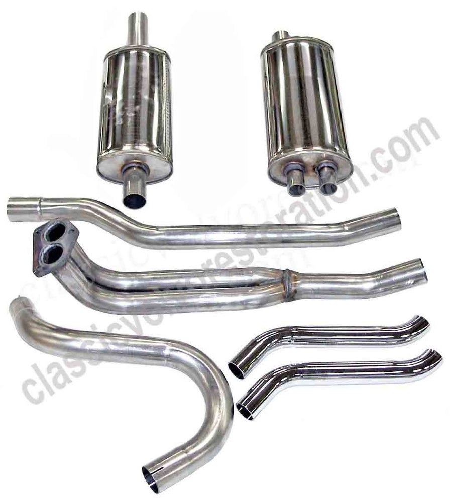 Udstødning 2" dobbelt rustfrit