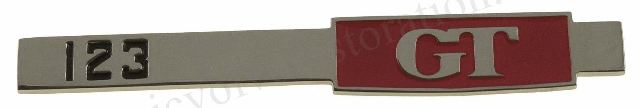 Emblem "123 GT" bagagerum