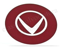 Aufkleber rot V, Nabenkappe