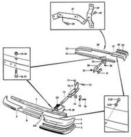 Seitenteil für Stoßstange für Volvo 1800 ab Baujahr 1965, vorne links, hinten rechts — bild 2 av 2