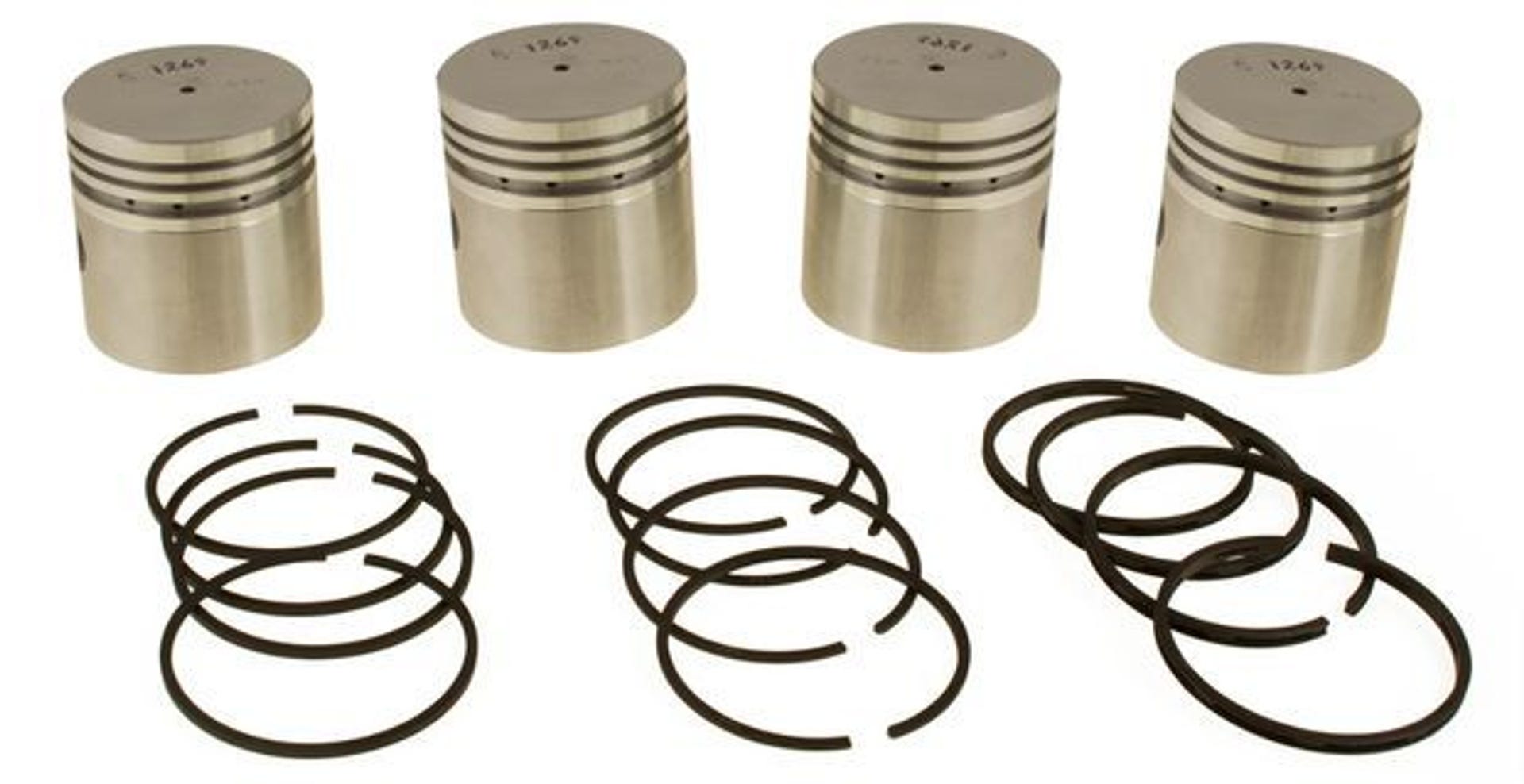 Piston kit with rings for Volvo B4B, 0.030"
