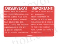 Aufkleber Lichtmaschine 123GT