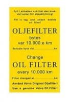 Aufkleber Service Ölfilter