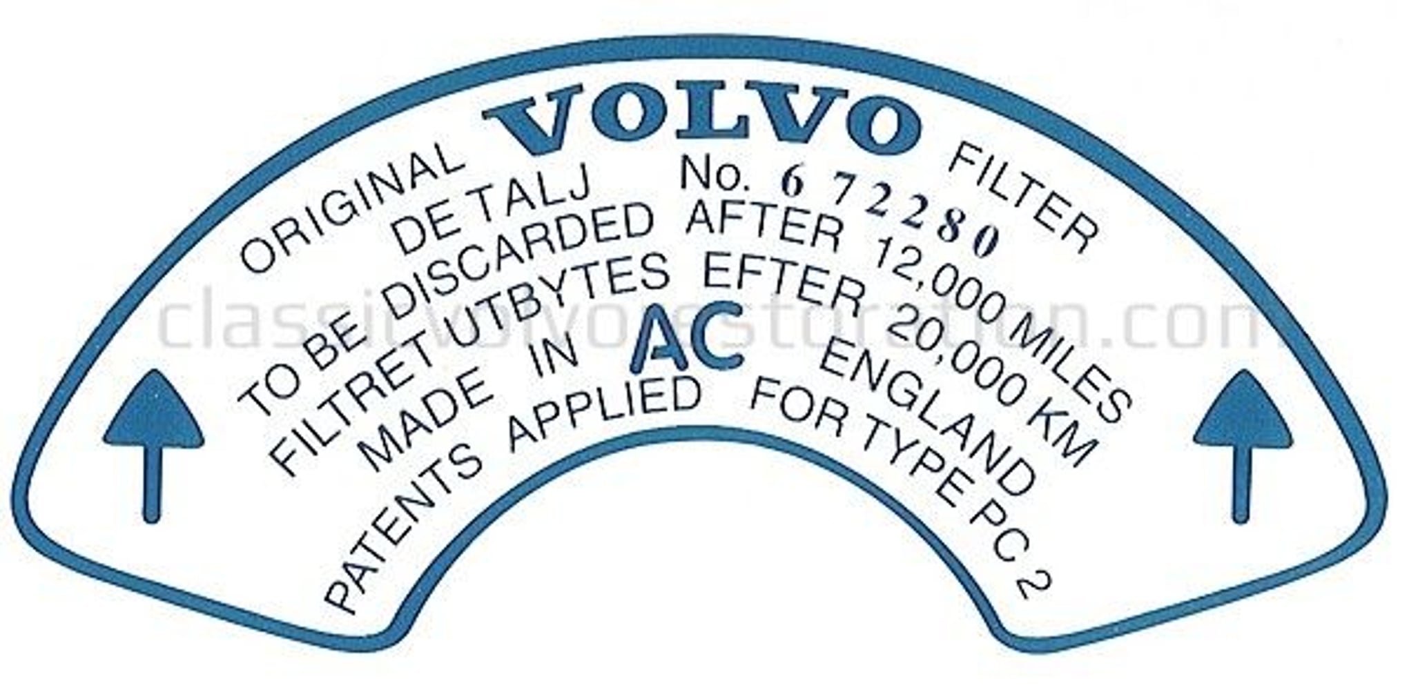 Mærkat luftfilter B18B