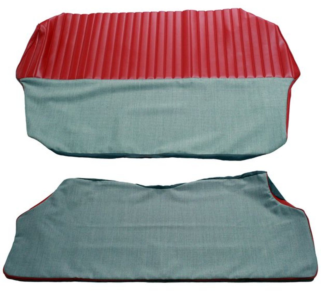 Betræk til bagsæde Volvo PV 1958-60 rød/grå Alt.2
