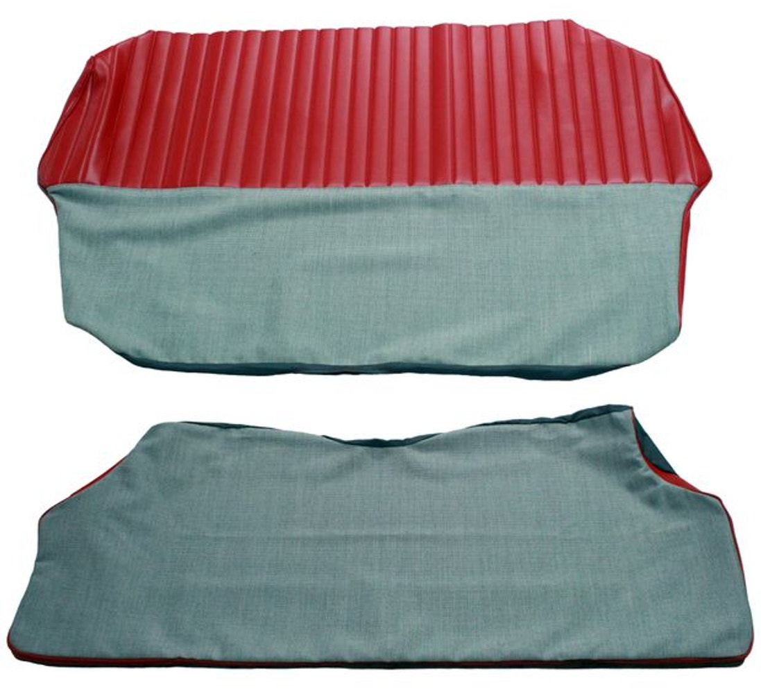 Betræk til bagsæde Volvo PV 1958-60 rød/grå Alt.2