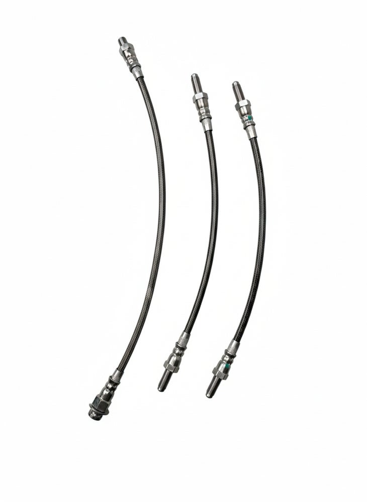 Brake hose kit braided metal