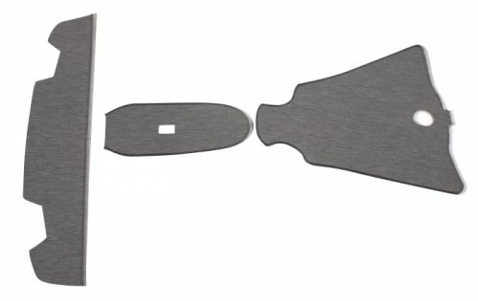 Måttesæt grå tekstil m/hattehylde